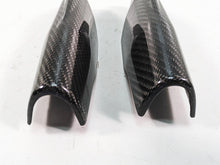 Load image into Gallery viewer, 2011 Ducati Hypermotard 1100 Evo SP Front Fork Lower Carbon Guards 46012801E

