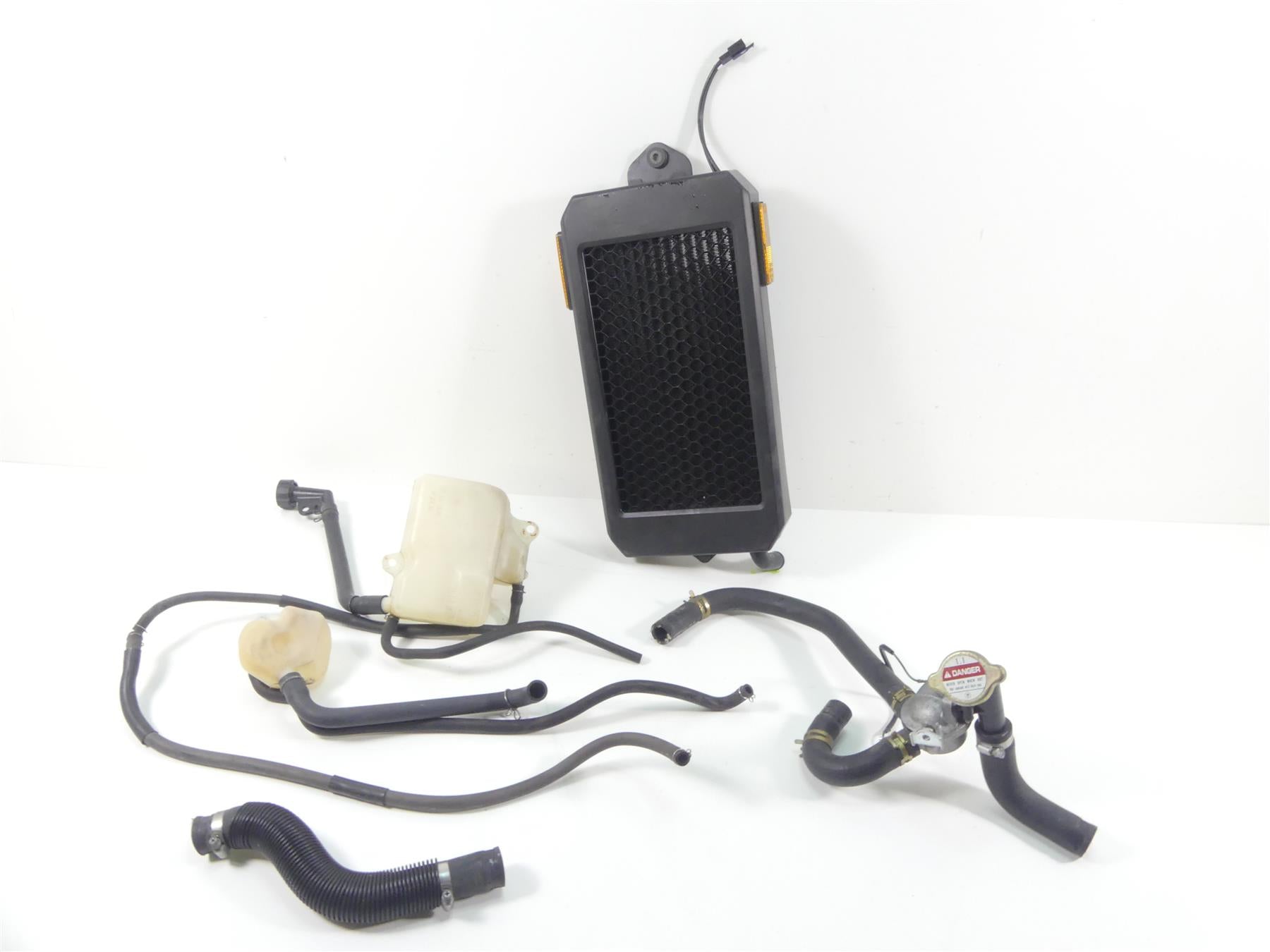 2003 Honda VT1100 C2 Shadow Sabre Radiator Fan Cover Reservoir Set 19010-MCK-A01 {{ shop.shopifyCountryName }} - Mototech271