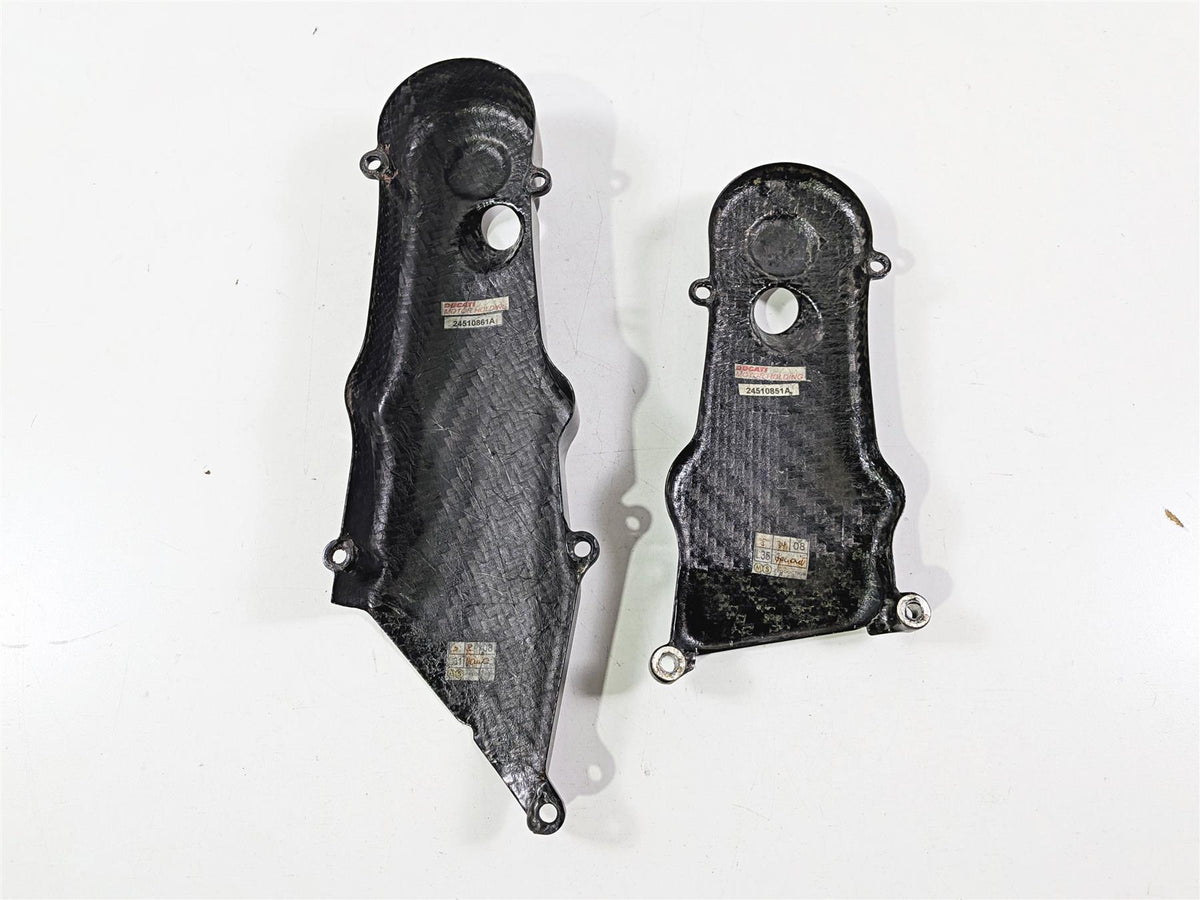 2009 Ducati Hypermotard 1100 S Carbon Fiber Timing Belt Cover 24510851A 24510861-Mototech271