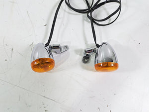 2012 Harley FLD Dyna Switchback Chrome Front Turn Signal Blinker Set 68972-00 | Mototech271