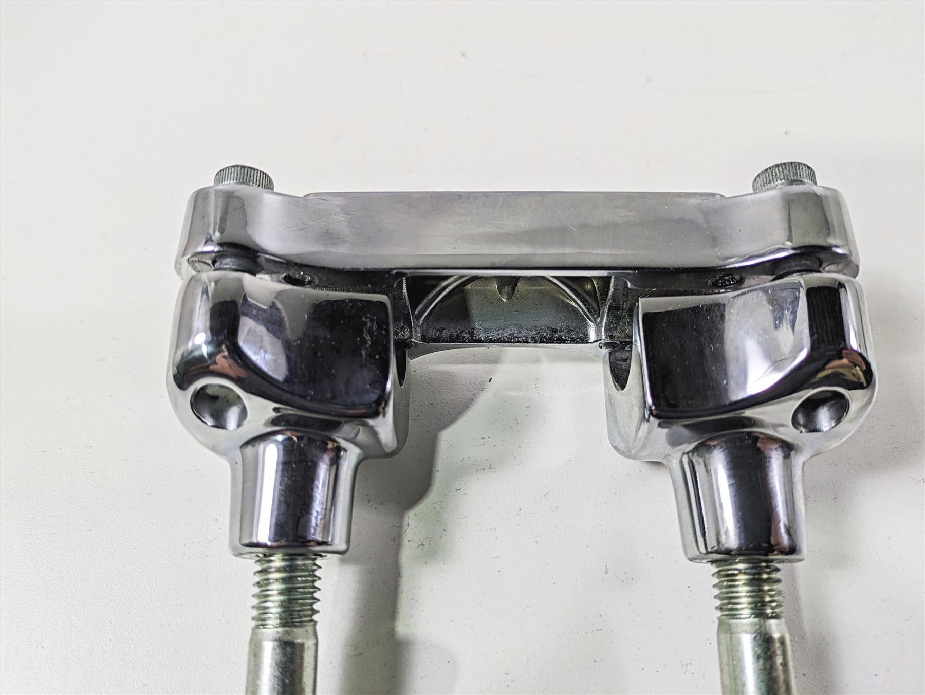 2003 Harley FLSTC Softail Heritage 100th Handlebar Holder Riser Set 56567-86B {{ shop.shopifyCountryName }} - Mototech271