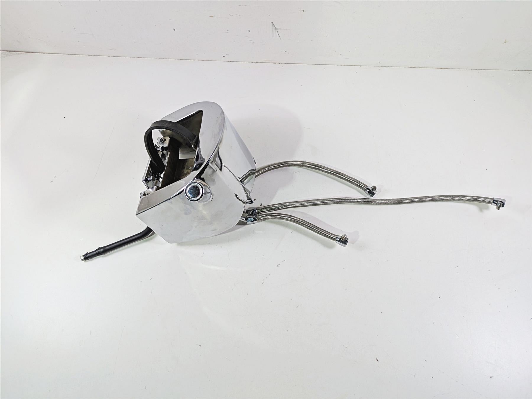 2008 Ultima Motorcycles Fat Bastard Chrome Oil Tank Reservoir & Lines {{ shop.shopifyCountryName }} - Mototech271