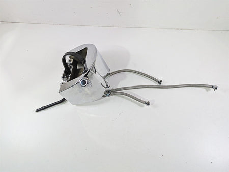 2008 Ultima Motorcycles Fat Bastard Chrome Oil Tank Reservoir & Lines {{ shop.shopifyCountryName }} - Mototech271