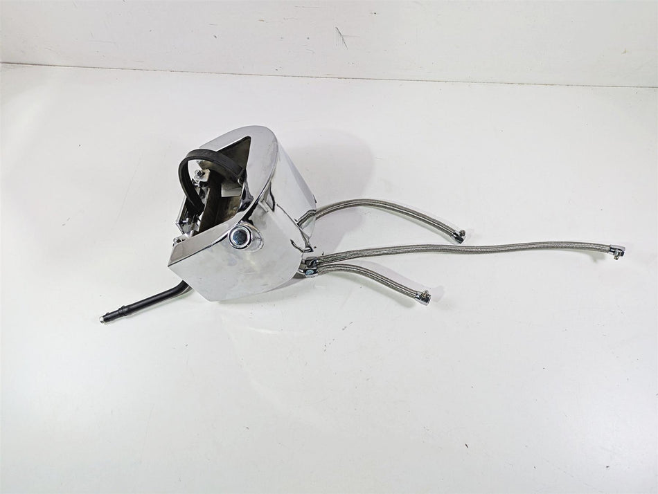 2008 Ultima Motorcycles Fat Bastard Chrome Oil Tank Reservoir & Lines {{ shop.shopifyCountryName }} - Mototech271