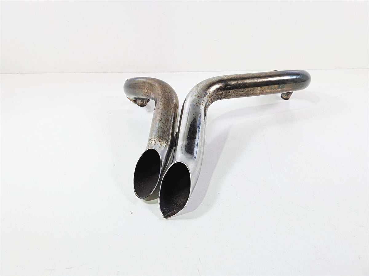 2005 Harley Softail FLSTFSE CVO Fat Boy Drag Straight Exhaust Pipe Set-Mototech271