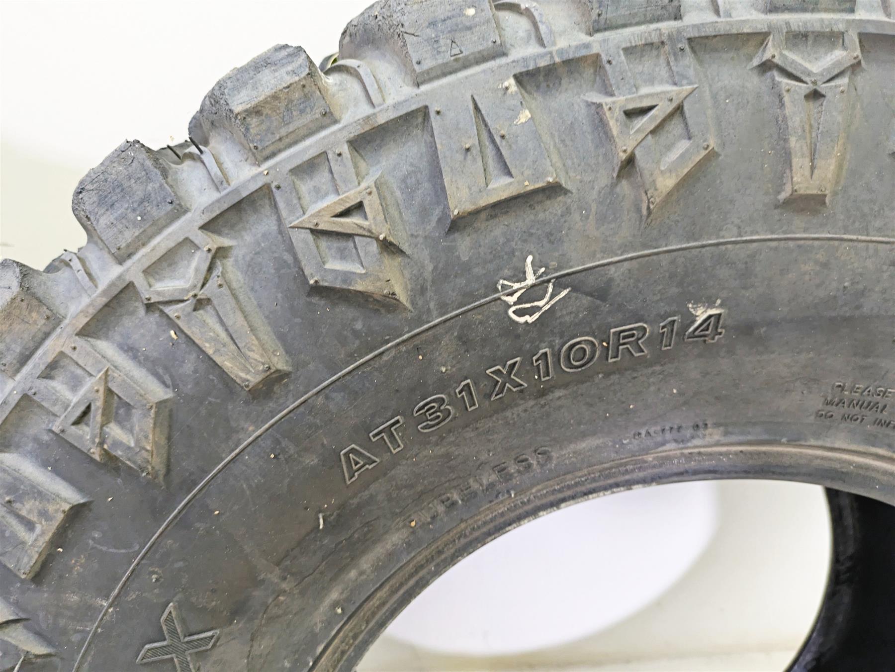 Used Side By Side ATV All Terrain GBX Paralaxx 31x10R14 Tire Set AE143110PX {{ shop.shopifyCountryName }} - Mototech271
