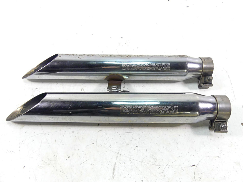 1997 Harley Sportster XL1200 C Exhaust Muffler Slash Cut Slip Ons Set 80016-85A {{ shop.shopifyCountryName }} - Mototech271