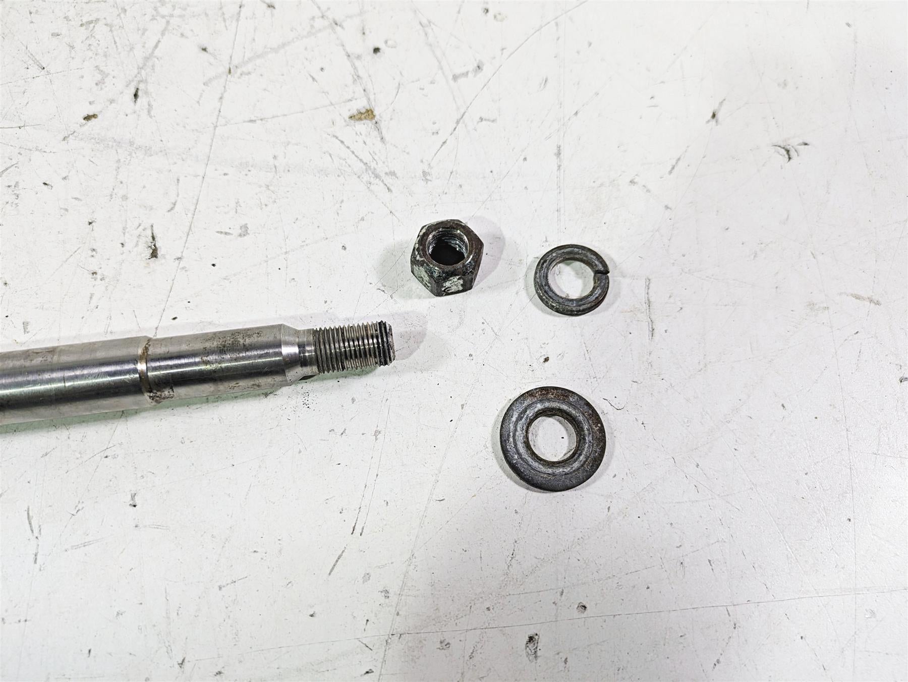 2002 Harley FLSTC Softail Heritage 3/4" Front Axle Wheel Spindle 41584-86A {{ shop.shopifyCountryName }} - Mototech271