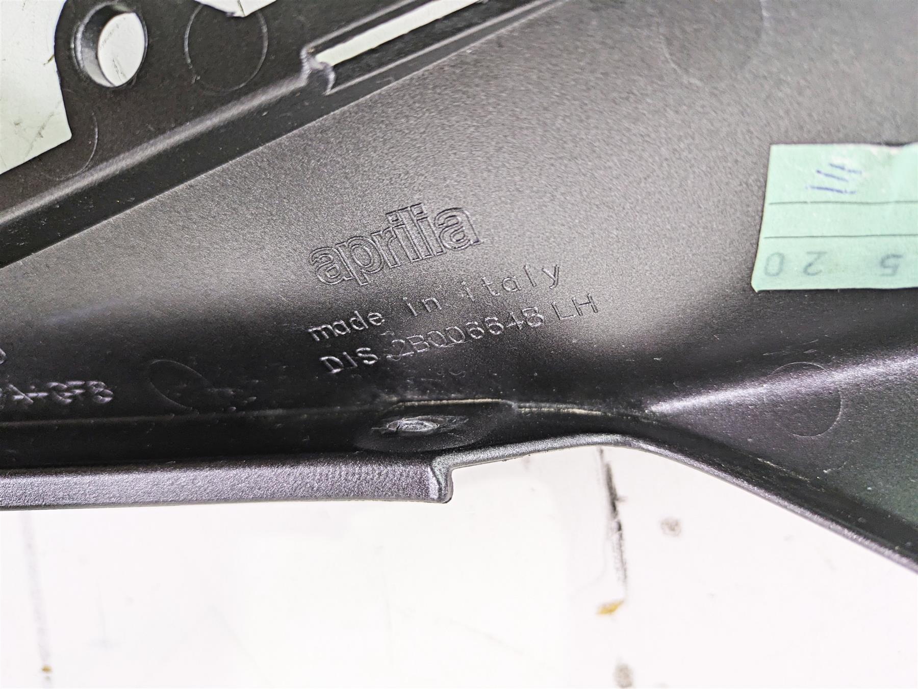 2021 Aprilia RS660 Left Rear Tail Cover Fairing Plastic Cowl 2B006648 {{ shop.shopifyCountryName }} - Mototech271