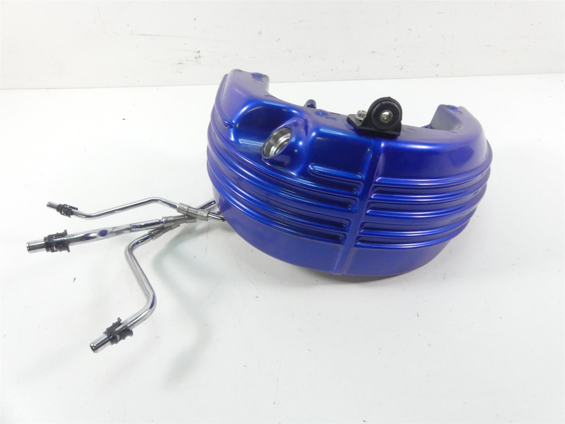 2008 Harley FXCWC Softail Rocker C Blue Oil Tank Reservoir & Lines Set ...