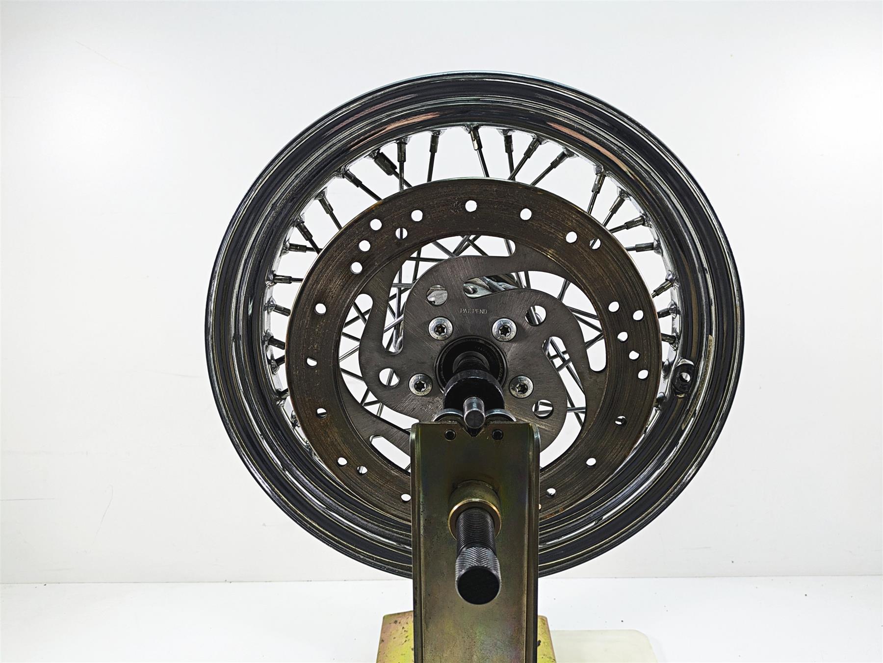 2000 Harley FXSTS Softail Springer Chrome Spoke Rear Wheel Rim 16x3 43085-97 {{ shop.shopifyCountryName }} - Mototech271