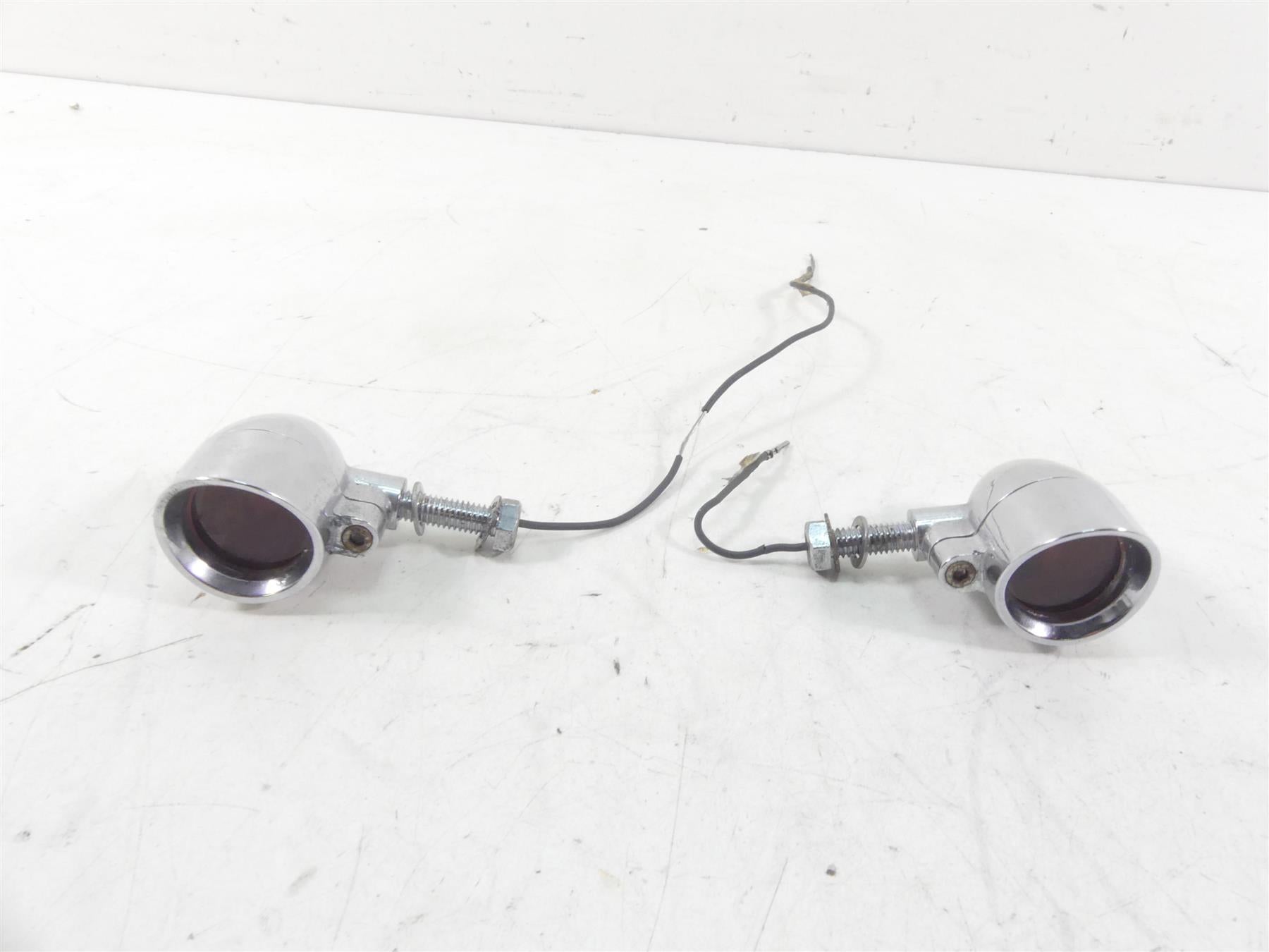 2001 Indian Centennial Scout Rear Chrome Turn Signal Blinker Set  66-063 66-064