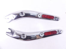 Load image into Gallery viewer, 2013 Triumph America EFI Rear Chrome Fender Support Struts Set T2305620 T2305621
