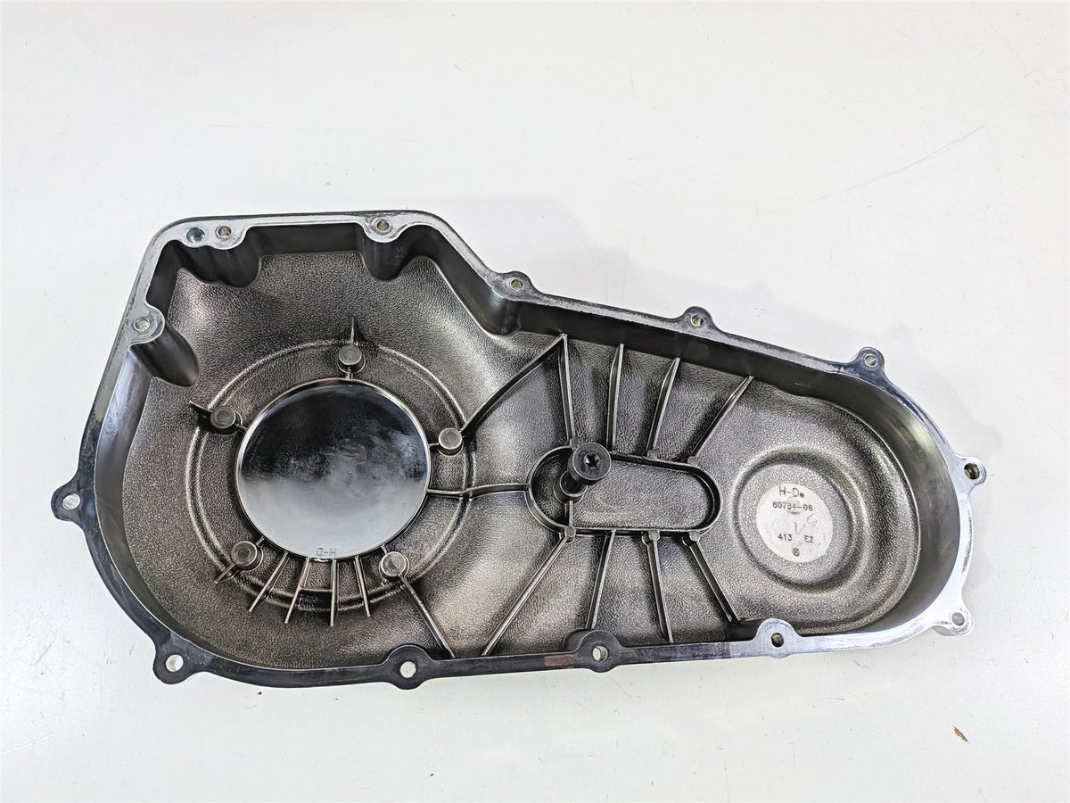 2008 Harley FXDSE CVO Dyna Chrome Outer Primary Drive Clutch Cover 60784-06-Mototech271