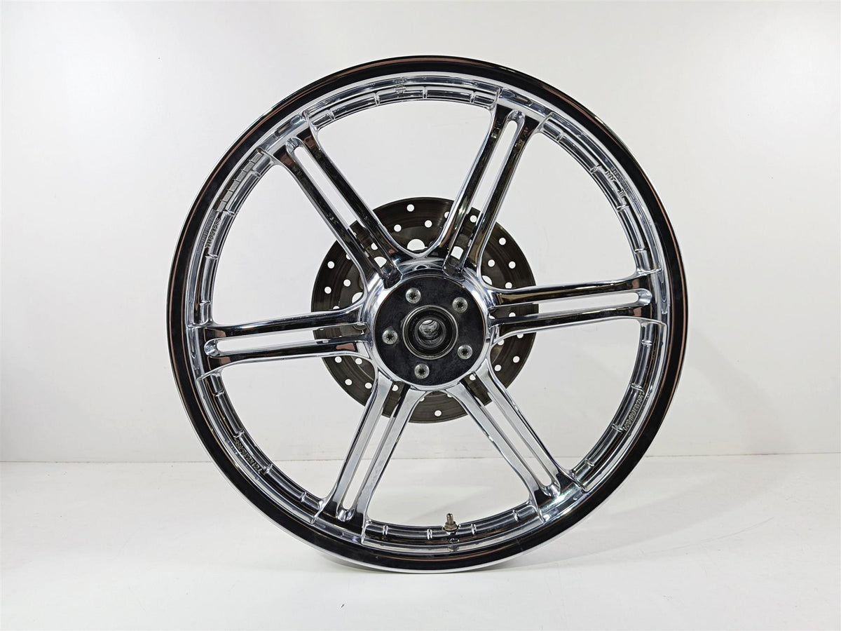 2008 Harley FXDSE CVO Dyna Chrome Slotted Front Wheel Rim 21x2.15 43973-08-Mototech271