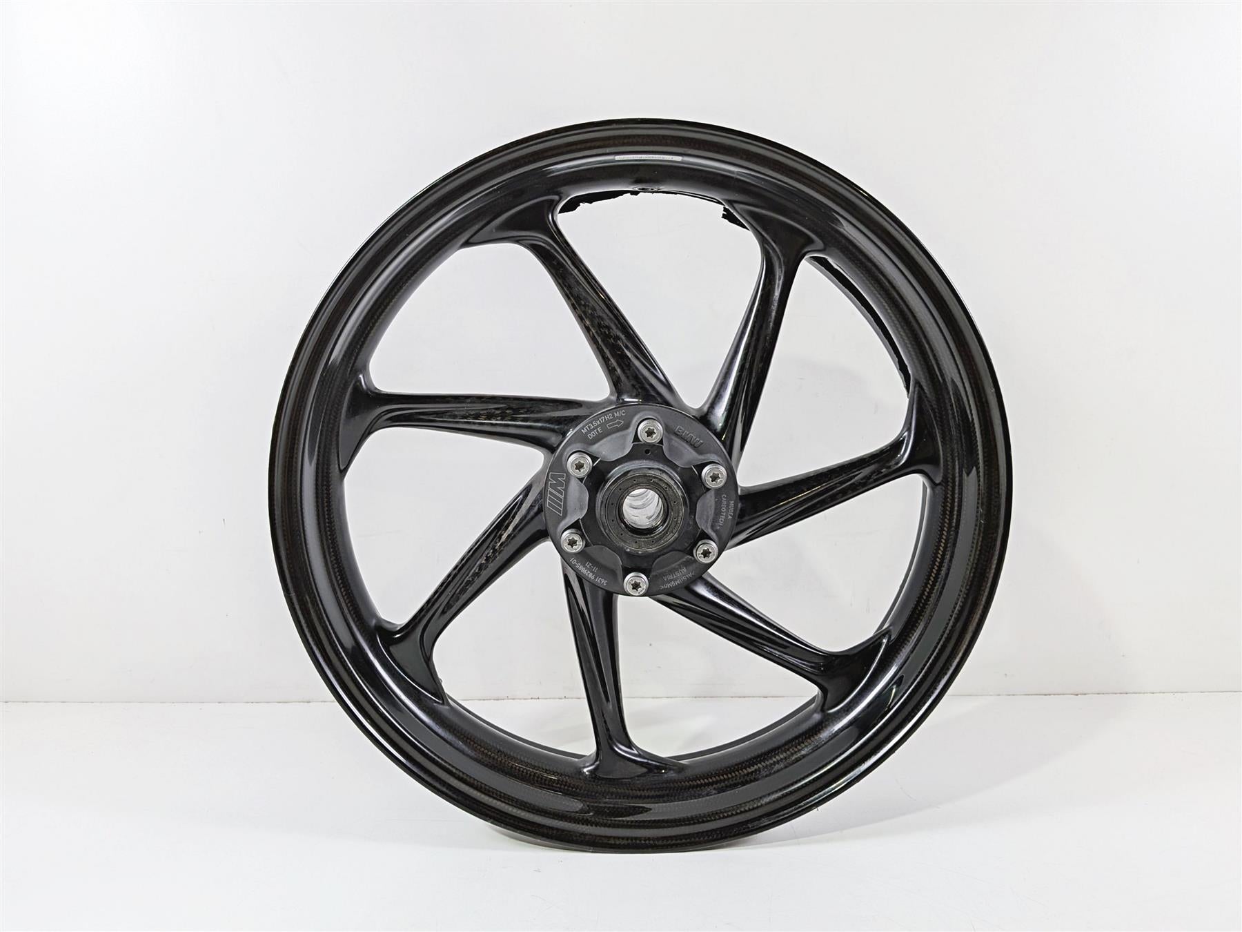 2022 BMW S1000RR K67 Carbon Fiber Front Wheel Rim 17x3.5 - Damaged 36317108158-Mototech271