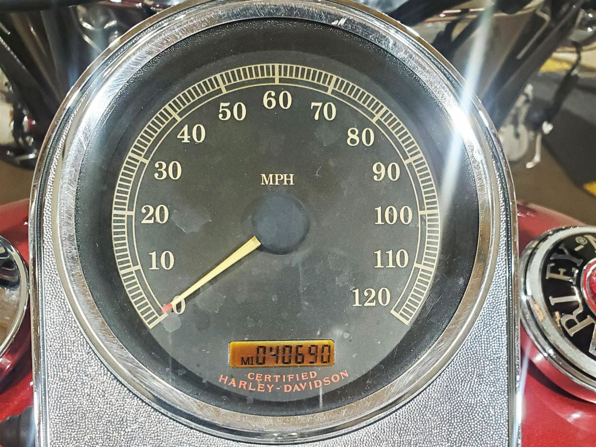 2004 Harley Softail FLSTF Fat Boy Speedometer Gauge Instrument 40k 67410-04 {{ shop.shopifyCountryName }} - Mototech271