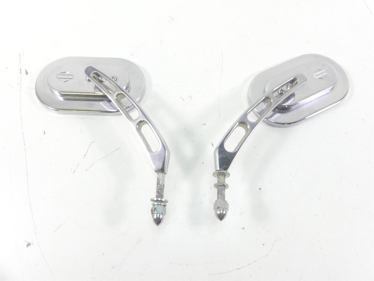 2002 Harley Touring FLHRCI Road King Oem Chrome Oval Rear View Mirror Set {{ shop.shopifyCountryName }} - Mototech271