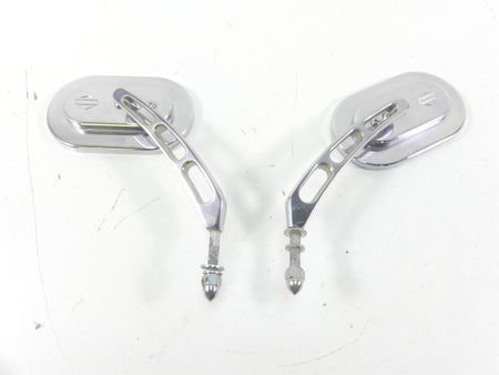 2002 Harley Touring FLHRCI Road King Oem Chrome Oval Rear View Mirror Set {{ shop.shopifyCountryName }} - Mototech271