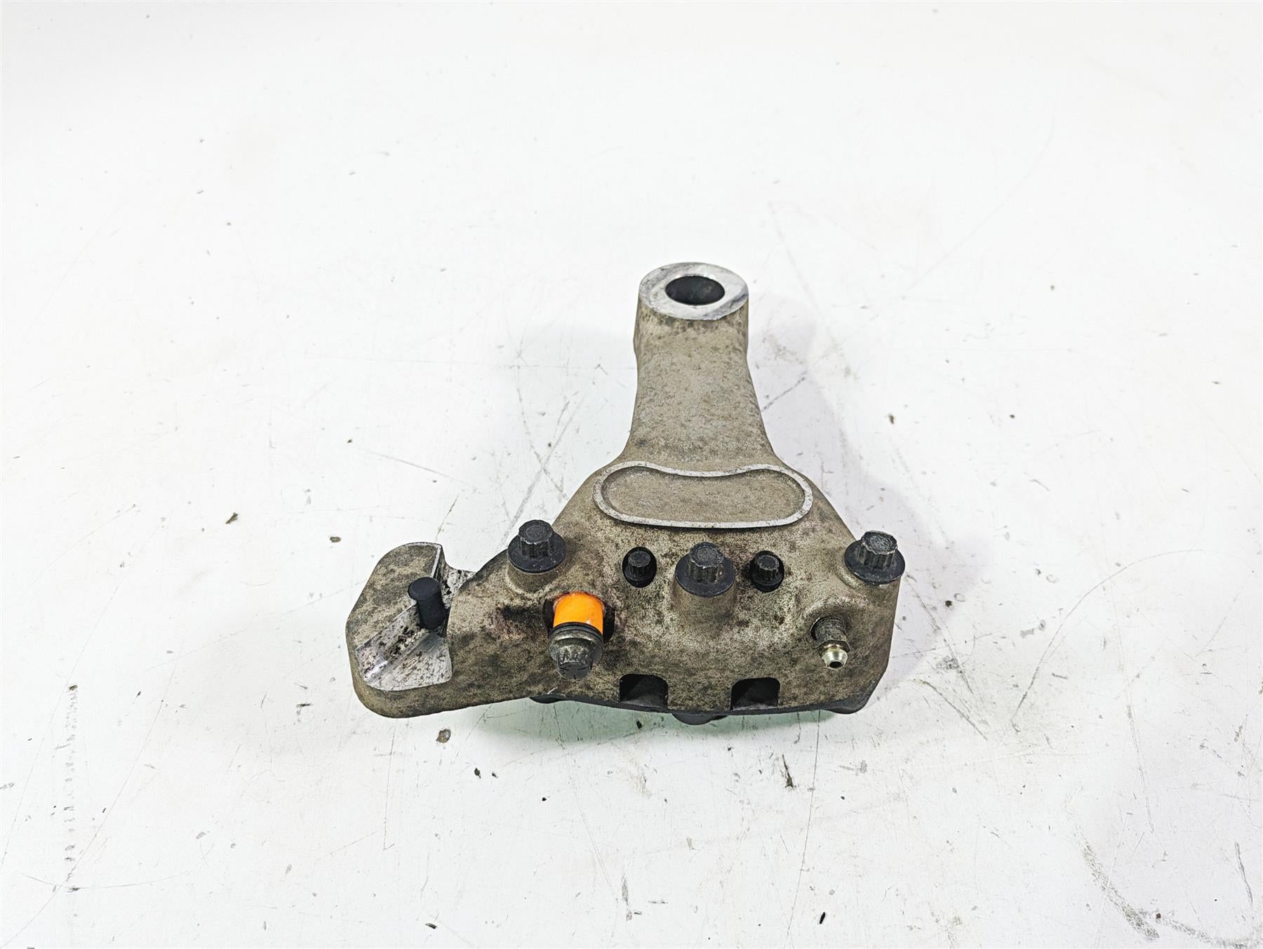2003 Harley Touring FLHTCUI 100TH E-Glide Rear Brake Caliper & Bracket 44080-02C {{ shop.shopifyCountryName }} - Mototech271