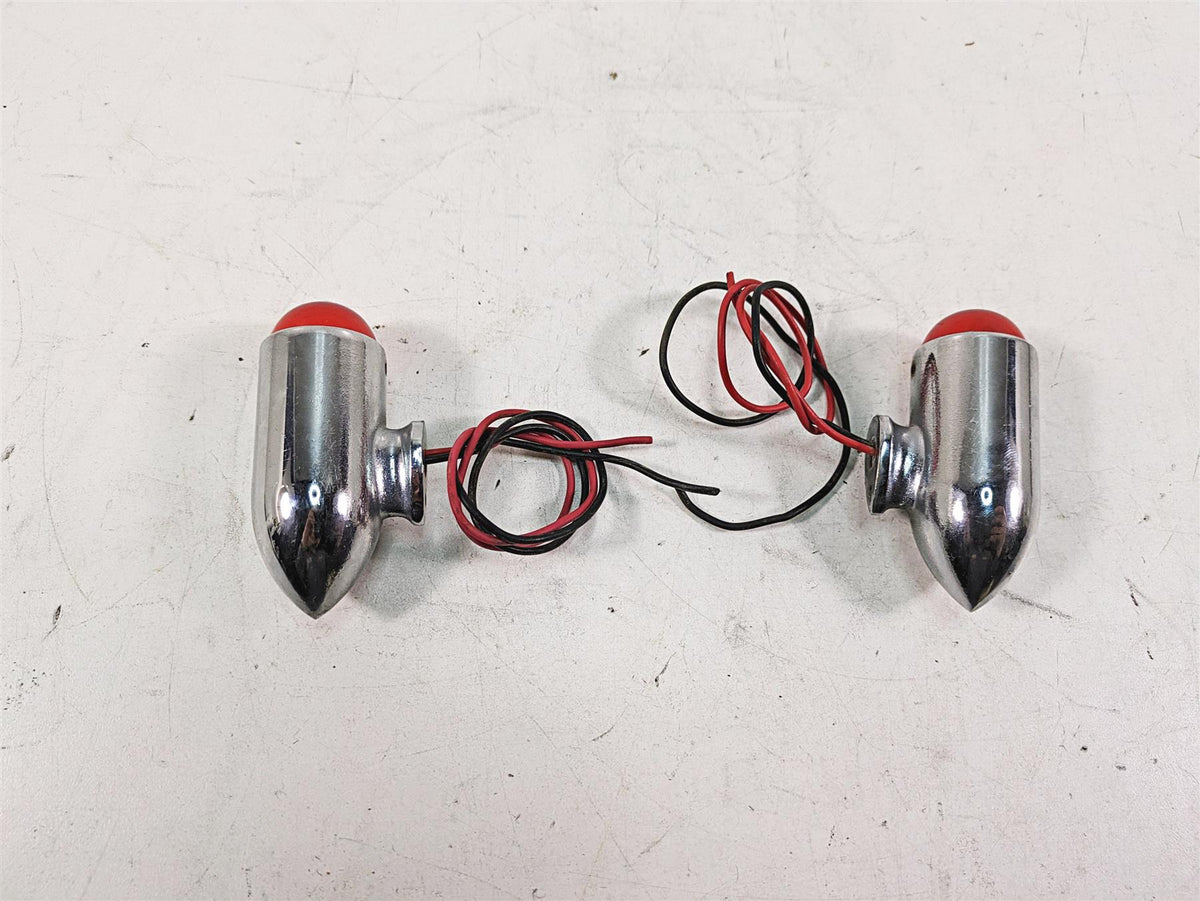 1999 Harley Touring FLHTC Electra Glide Trunk Side Light Lamp Chrome Set {{ shop.shopifyCountryName }} - Mototech271