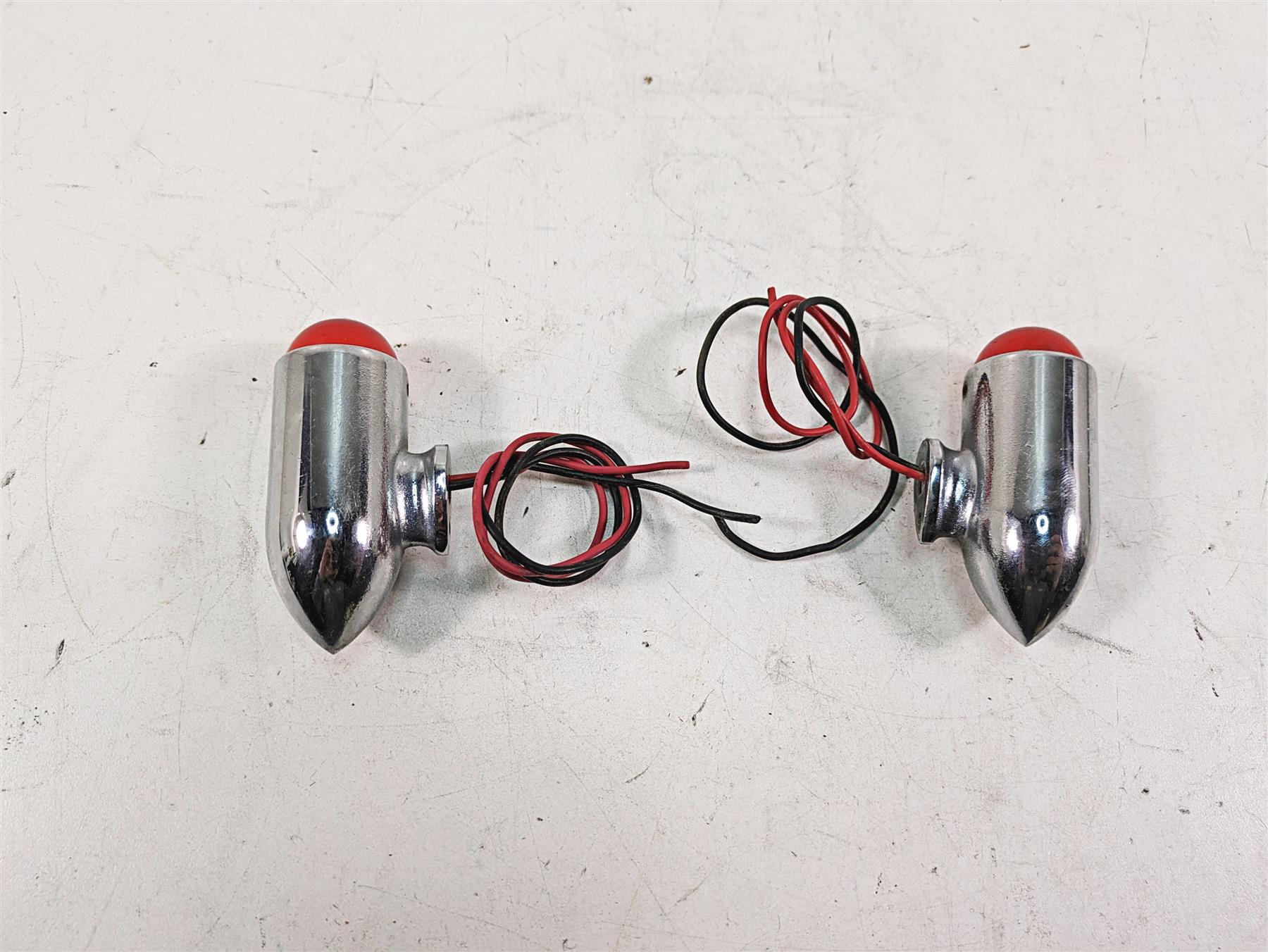 1999 Harley Touring FLHTC Electra Glide Trunk Side Light Lamp Chrome Set {{ shop.shopifyCountryName }} - Mototech271