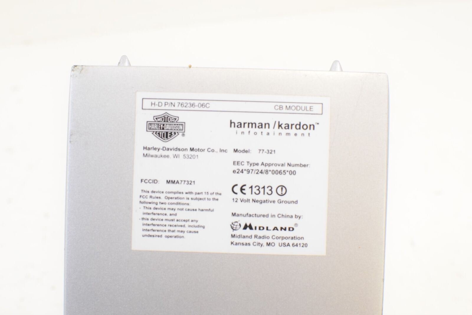 09 Harley FLHTCUSE4 CVO Electra Glide CB Module HARMAN CARDON 76236-06c {{ shop.shopifyCountryName }} - Mototech271