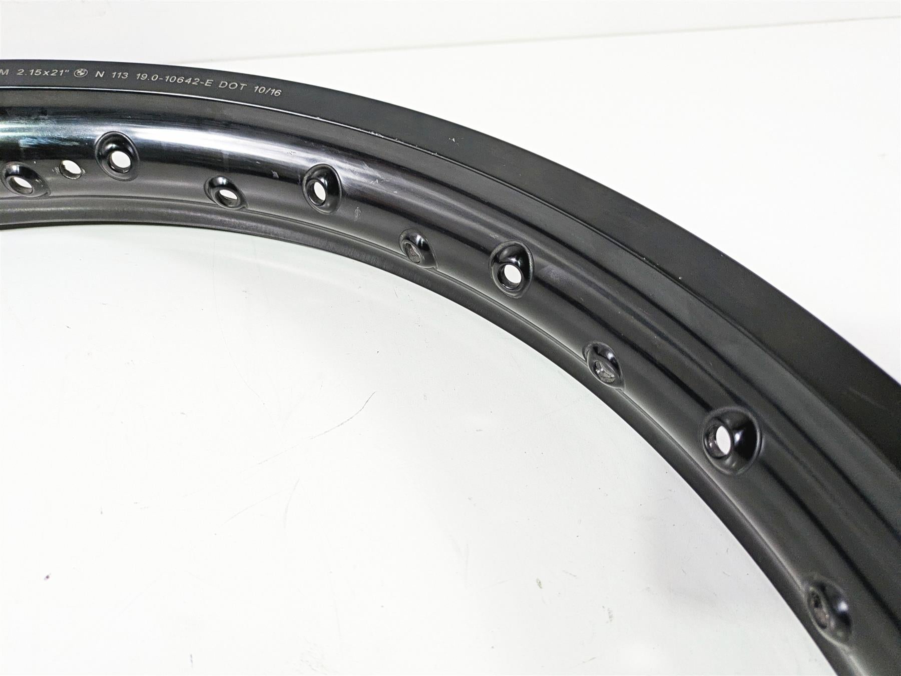 2017 BMW F800GS Adv K75 2.15x21 Front Spoke Rim 2.5mm Wobble 36317720081 {{ shop.shopifyCountryName }} - Mototech271