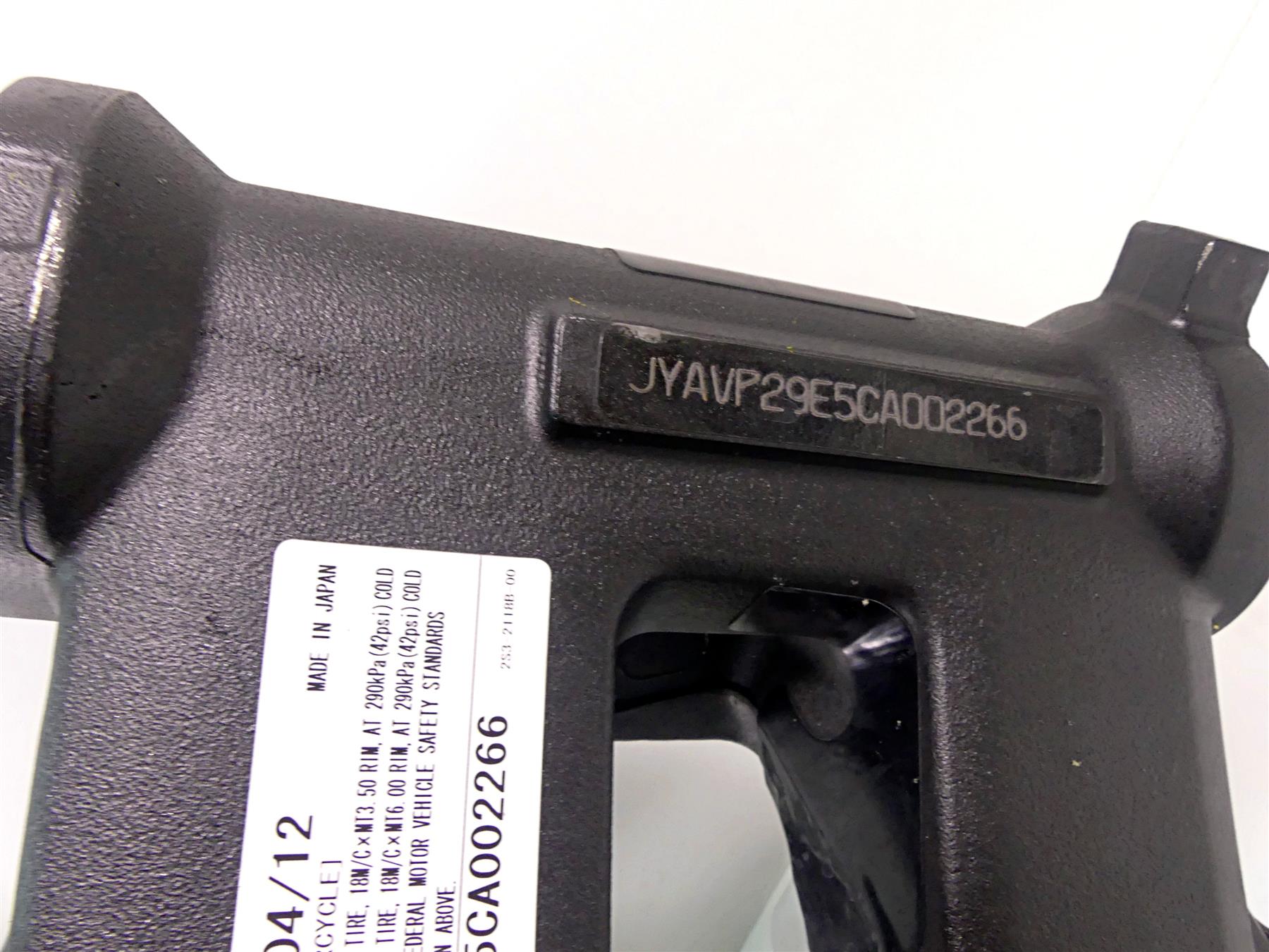 2012 Yamaha VMX17 VMAX 1700 Straight Frame Chassis With Clean Texas Title - 2S3-21110-00-00 {{ shop.shopifyCountryName }} - Mototech271