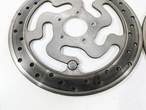 2010 Harley Touring FLHX Street Glide Front Brake Disc Rotor Set 41809-08A