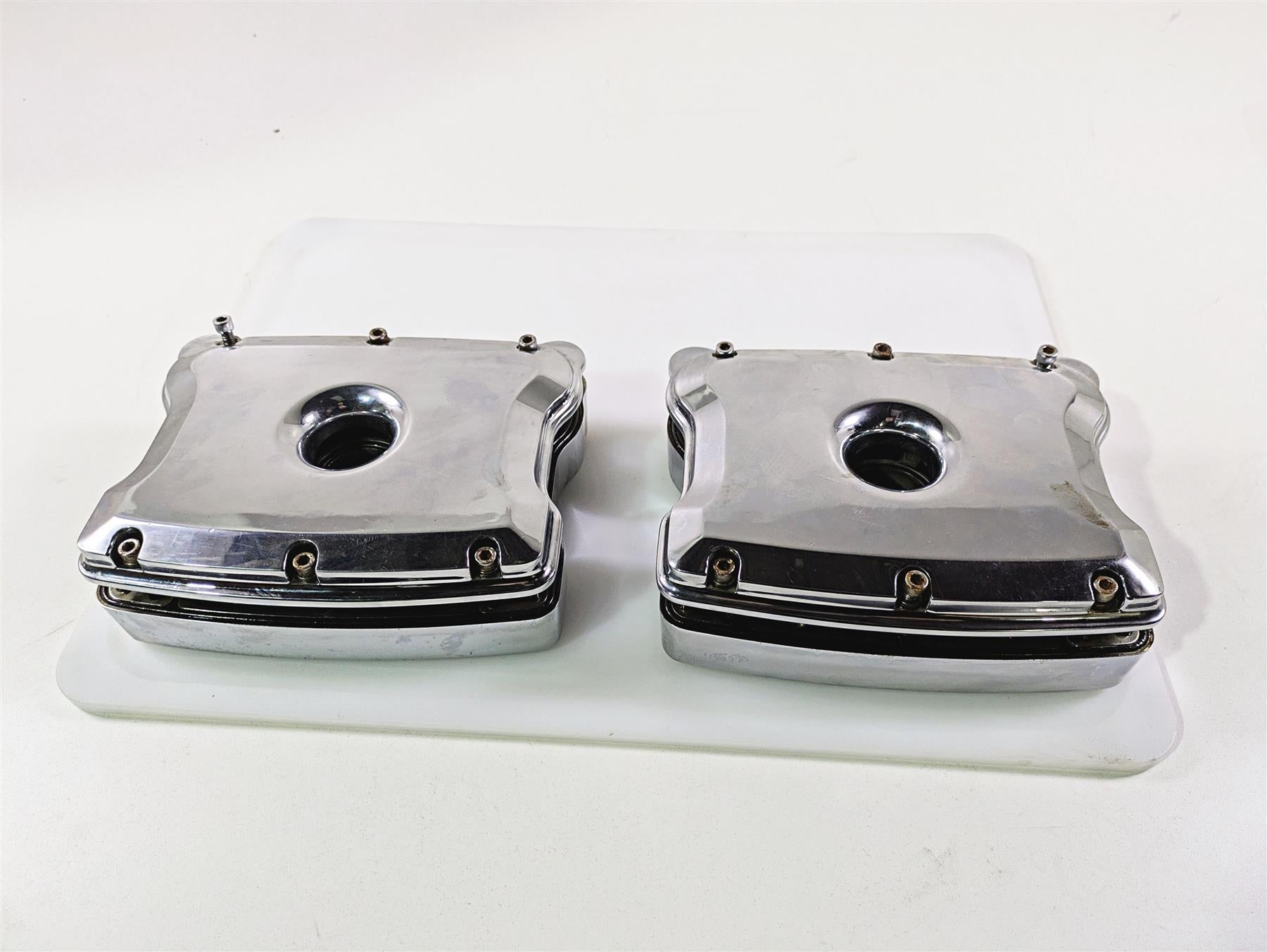2004 Big Dog Chopper S&S Chrome Rocker Box Cylinderhead Cover Set 90-4093-S {{ shop.shopifyCountryName }} - Mototech271
