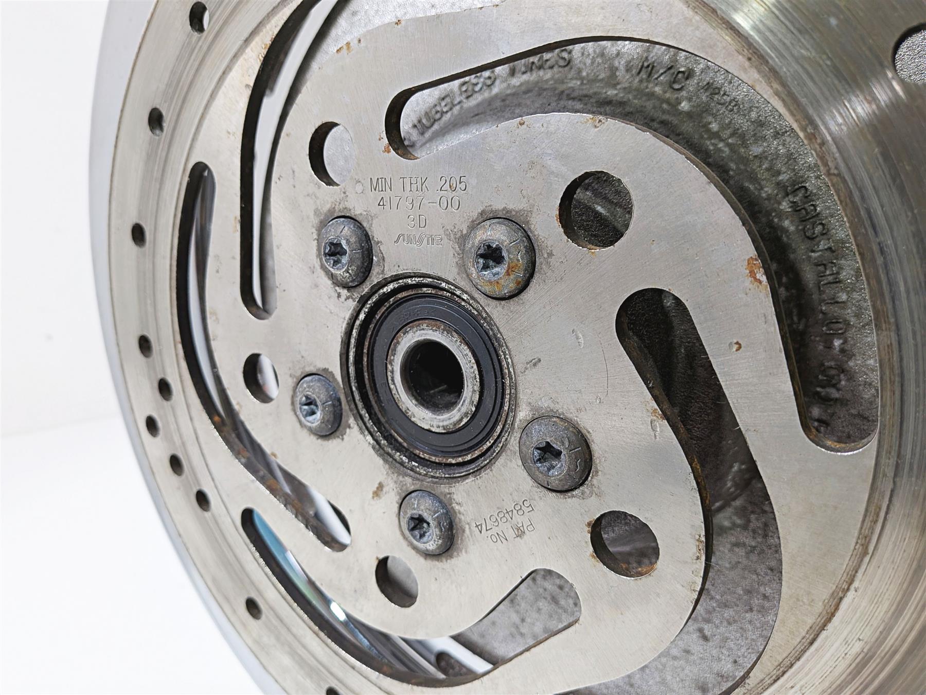 2003 Harley Sportster XL1200 Straight 16x3 Rear Wheel Solid Slots 41013-00A {{ shop.shopifyCountryName }} - Mototech271