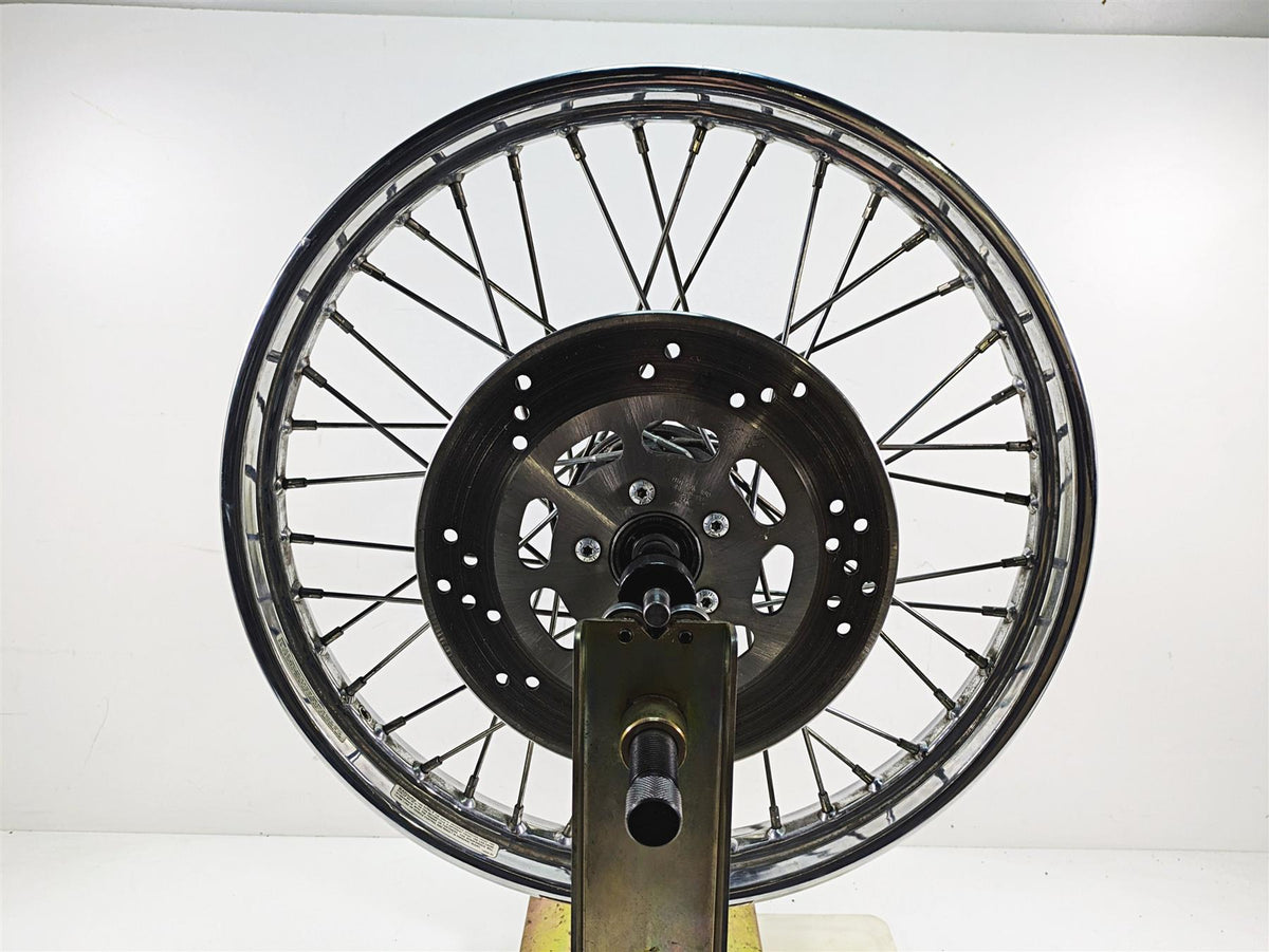 2000 Harley FXSTS Softail Springer Chrome Spoke Front Wheel 21x2.15 43662-80B {{ shop.shopifyCountryName }} - Mototech271