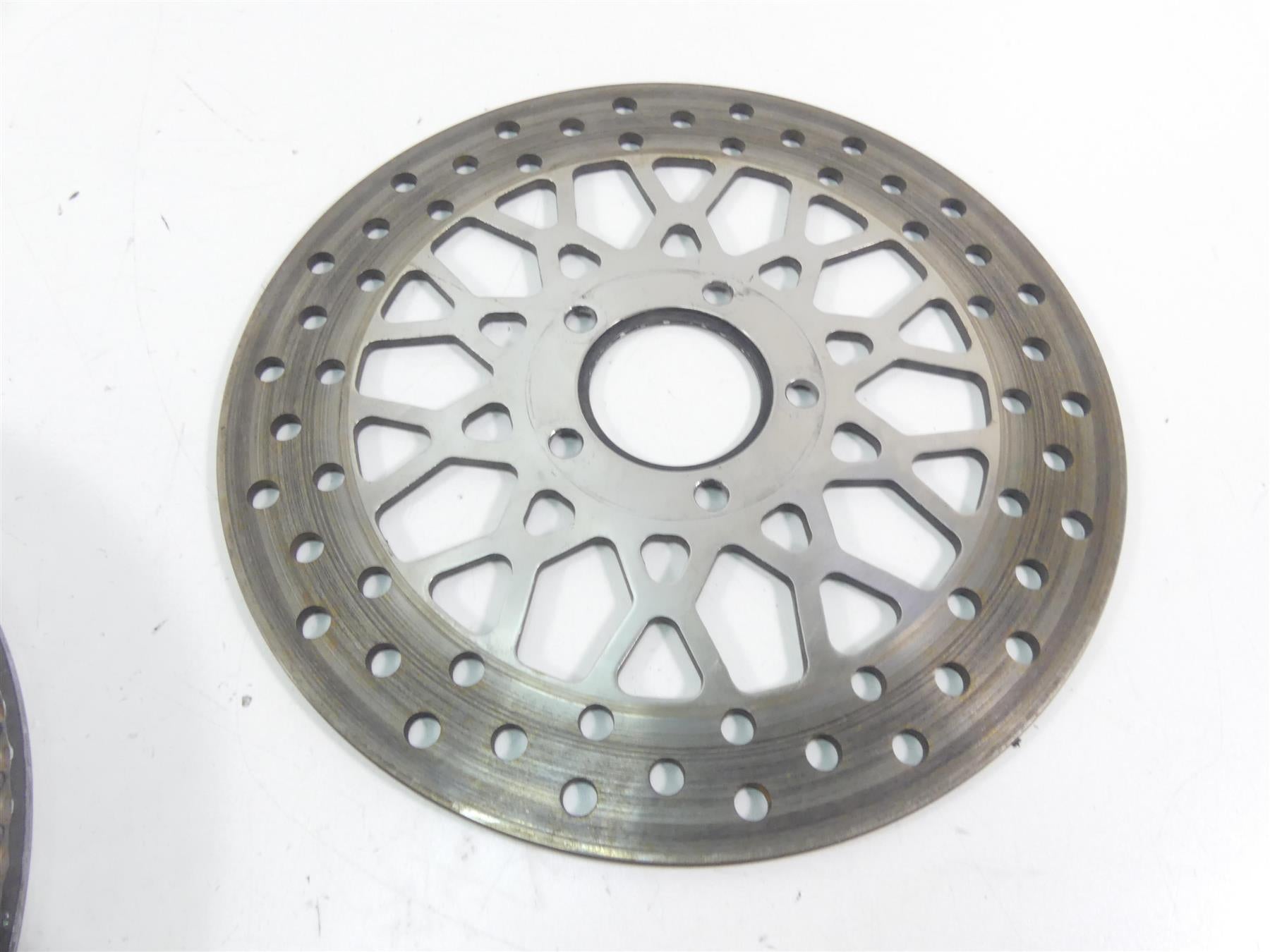 2004 Harley FXDWGI Dyna Wide Glide American Wire Chrome Pulley Brake Rotor Set {{ shop.shopifyCountryName }} - Mototech271