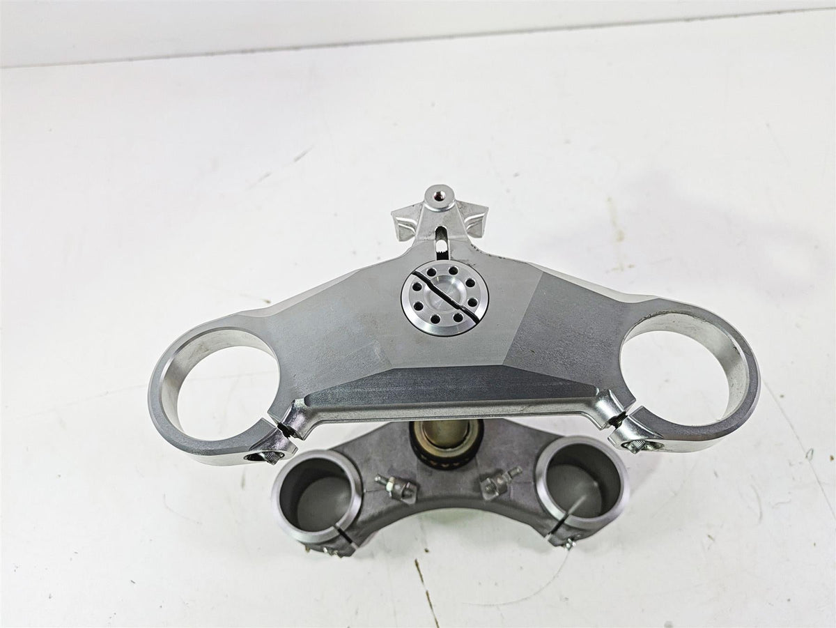 2008 Ducati SBK 1098 S Upper Lower Triple Tree Ohlins Set 34220331A 34110632A {{ shop.shopifyCountryName }} - Mototech271