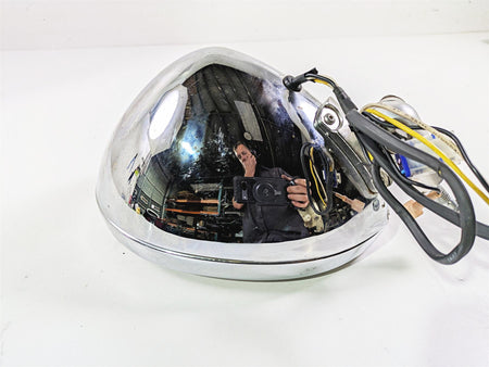 2002 Indian Spirit Deluxe Headlamp Light Lamp Lens & Bucket & Mount 68-126 {{ shop.shopifyCountryName }} - Mototech271