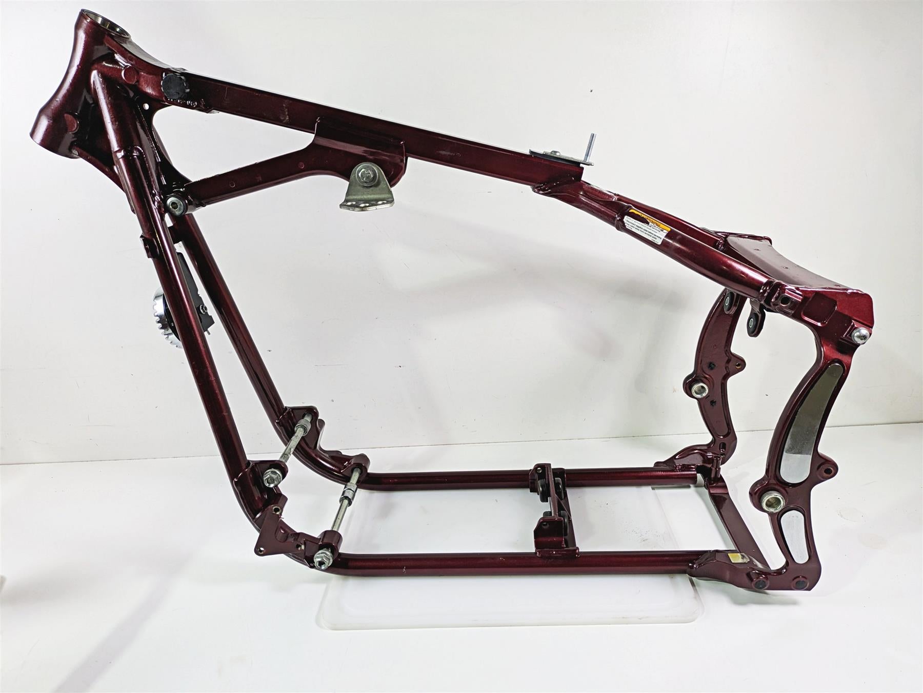 2008 Harley FXCWC Softail Rocker Frame Chassis + Swingarm Red Pearl With Salvage Texas Title 47167-08COZ {{ shop.shopifyCountryName }} - Mototech271