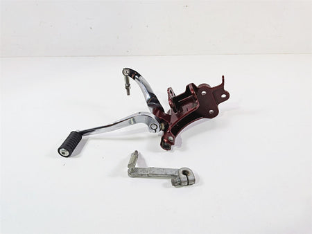 2009 Harley FXCWC Softail Rocker Left Front Footpeg Mount & Shifter 33751-08COZ {{ shop.shopifyCountryName }} - Mototech271