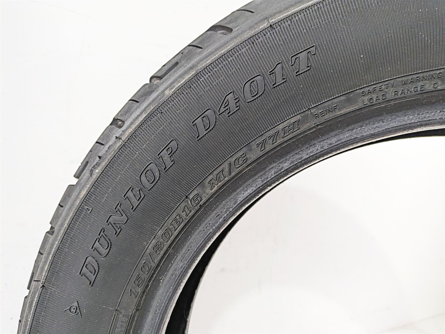 Used Rear Harley Motorcycle Tire Dunlop D401T 150/80B16 77H 43200063 {{ shop.shopifyCountryName }} - Mototech271