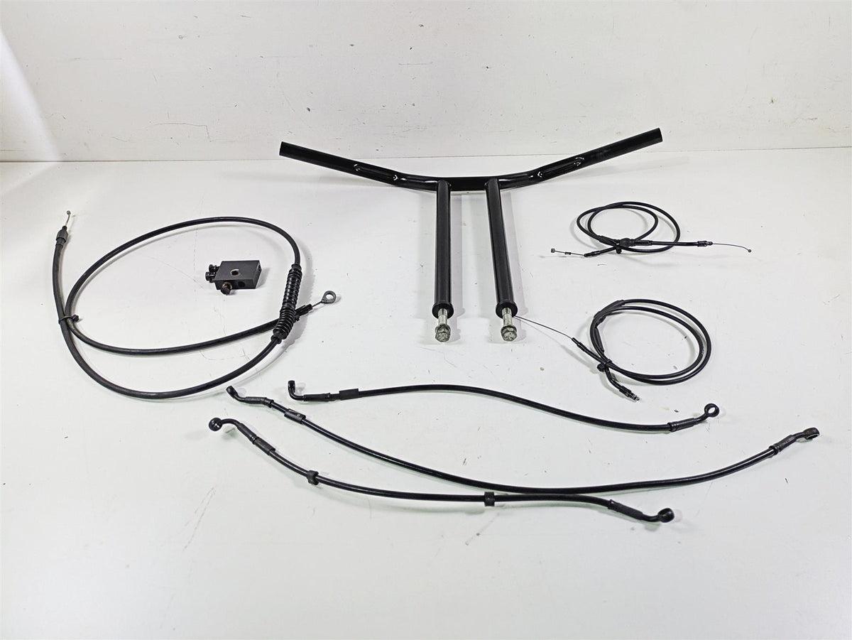 2015 Harley FXDF Dyna Fat Bob Handlebar Handle Bar 14" Tall & Cables {{ shop.shopifyCountryName }} - Mototech271
