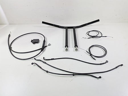 2015 Harley FXDF Dyna Fat Bob Handlebar Handle Bar 14" Tall & Cables {{ shop.shopifyCountryName }} - Mototech271