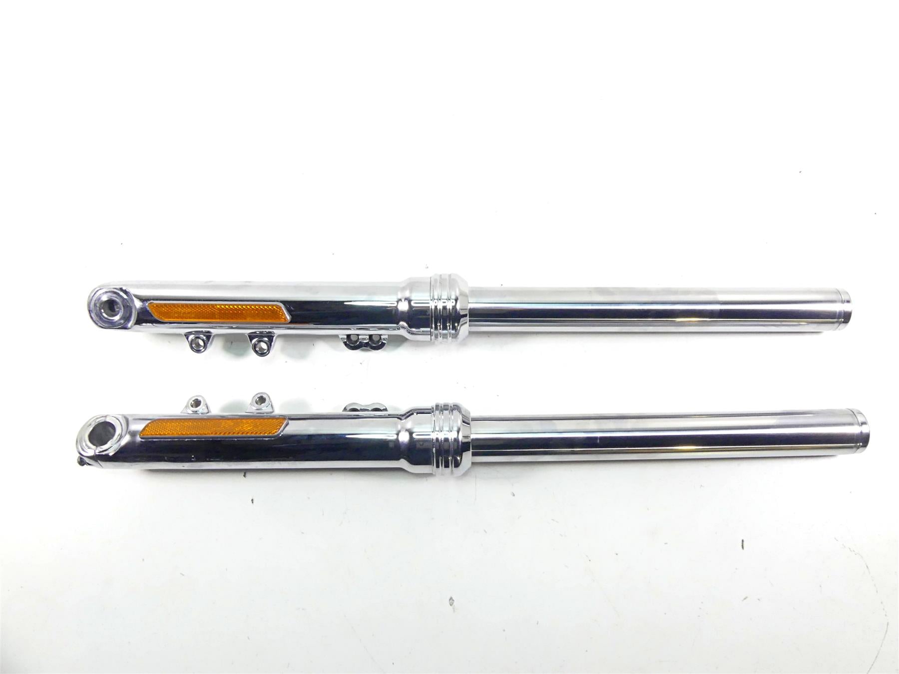 2005 Harley VRSCSE CVO V-Rod 49mm Chrome Front Fork Leg Set 46784-05A 46785-05A