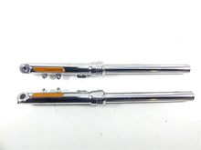 Load image into Gallery viewer, 2005 Harley VRSCSE CVO V-Rod 49mm Chrome Front Fork Leg Set 46784-05A 46785-05A
