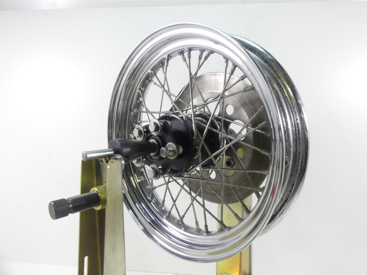 1993 Harley FXSTS Softail Springer Rear Chrome Spoke Wheel Rim 16x3 40975-86 {{ shop.shopifyCountryName }} - Mototech271