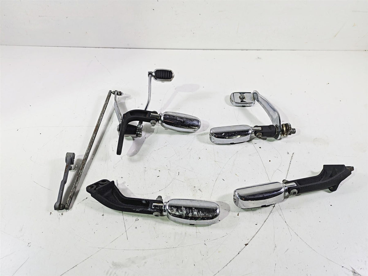 2007 Harley FXDWG Dyna Wide Glide Crested Footpeg Shift Brake Pedal Set 33693-03 {{ shop.shopifyCountryName }} - Mototech271