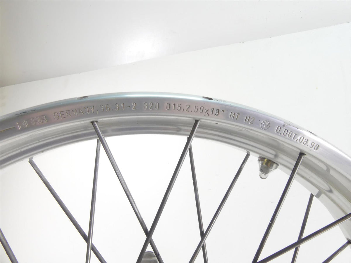 1999 BMW R1100 GS 259E Nice Straight Front 2.5x19 Behr Wheel Rim 36312314912 {{ shop.shopifyCountryName }} - Mototech271
