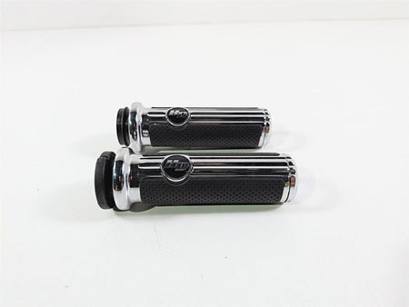 2017 Harley Touring FLHXS Street Glide Defiance Chrome Rubber Hand Grips 56100158 {{ shop.shopifyCountryName }} - Mototech271