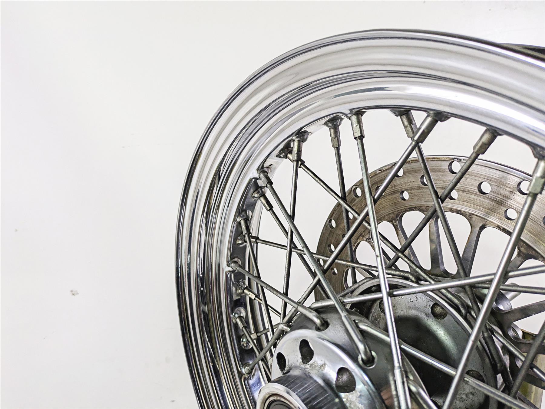 2004 Harley FLSTCI Softail Heritage Front Wheel Rim Rotor 16x3 READ 43005-05A {{ shop.shopifyCountryName }} - Mototech271