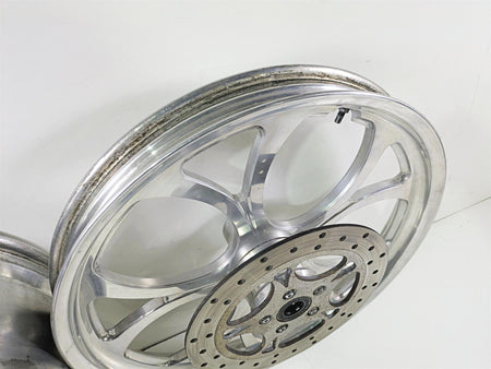 2002 Big Dog Pitbull Front 22" Rear 18" Aluminum Wheel Rim & Belt Pulley Set {{ shop.shopifyCountryName }} - Mototech271