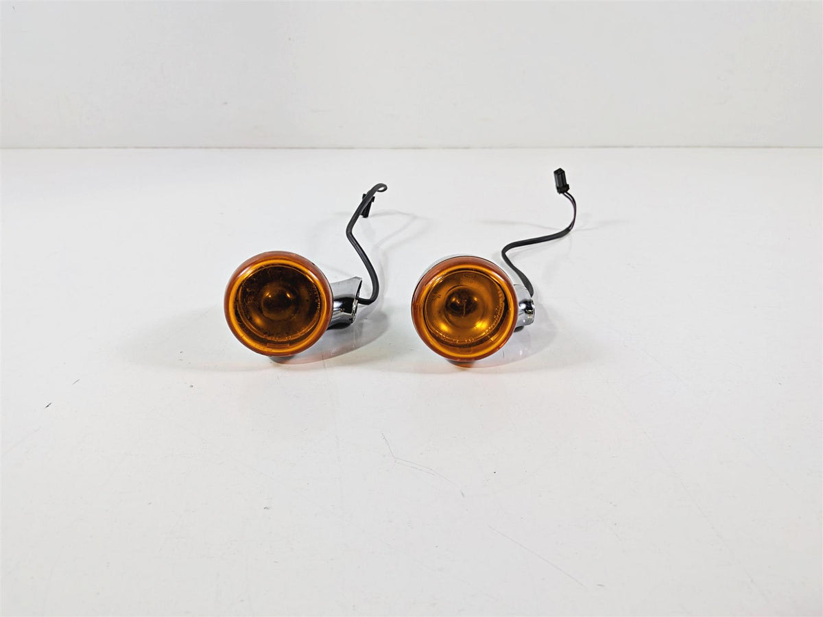 2011 Harley FXDF Dyna Fat Bob Rear Chrome Blinker Turn Signal Set 68977-00 {{ shop.shopifyCountryName }} - Mototech271
